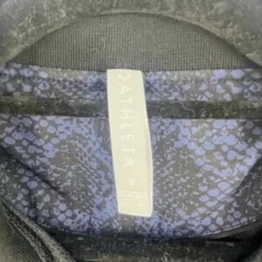 Athleta Bomber Jacket S Brooklyn Python Print Tra… - image 5